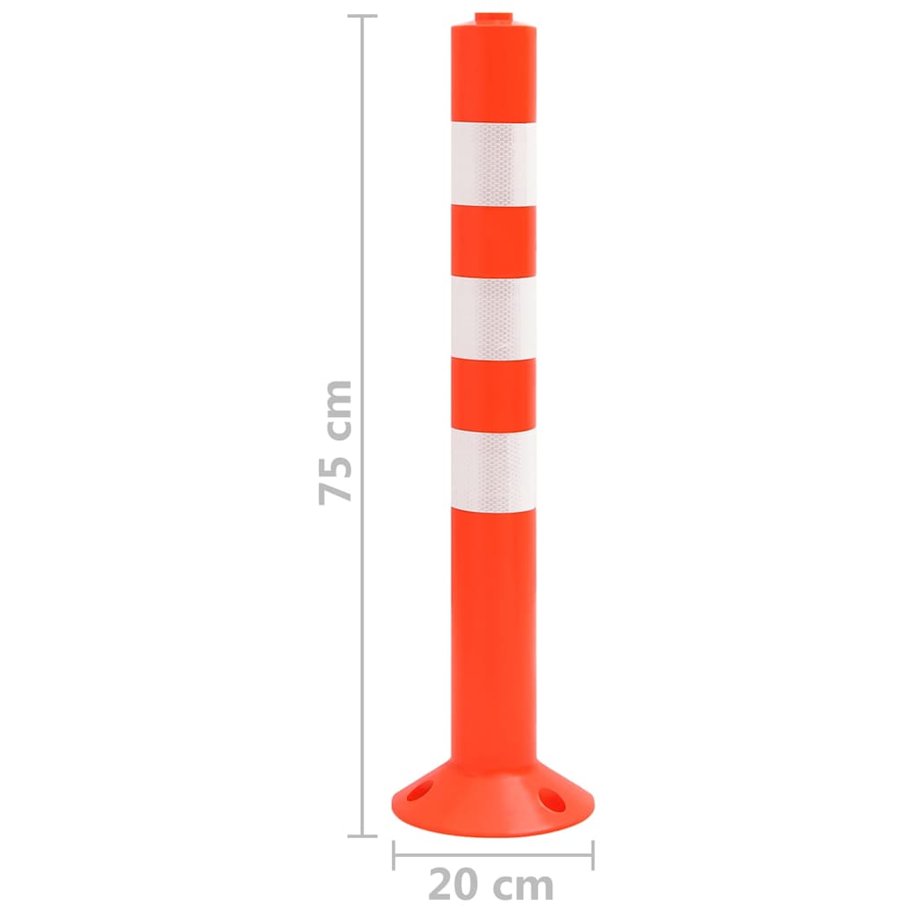 vidaXL Traffic Control Bollards 10 pcs 75 cm PE 6