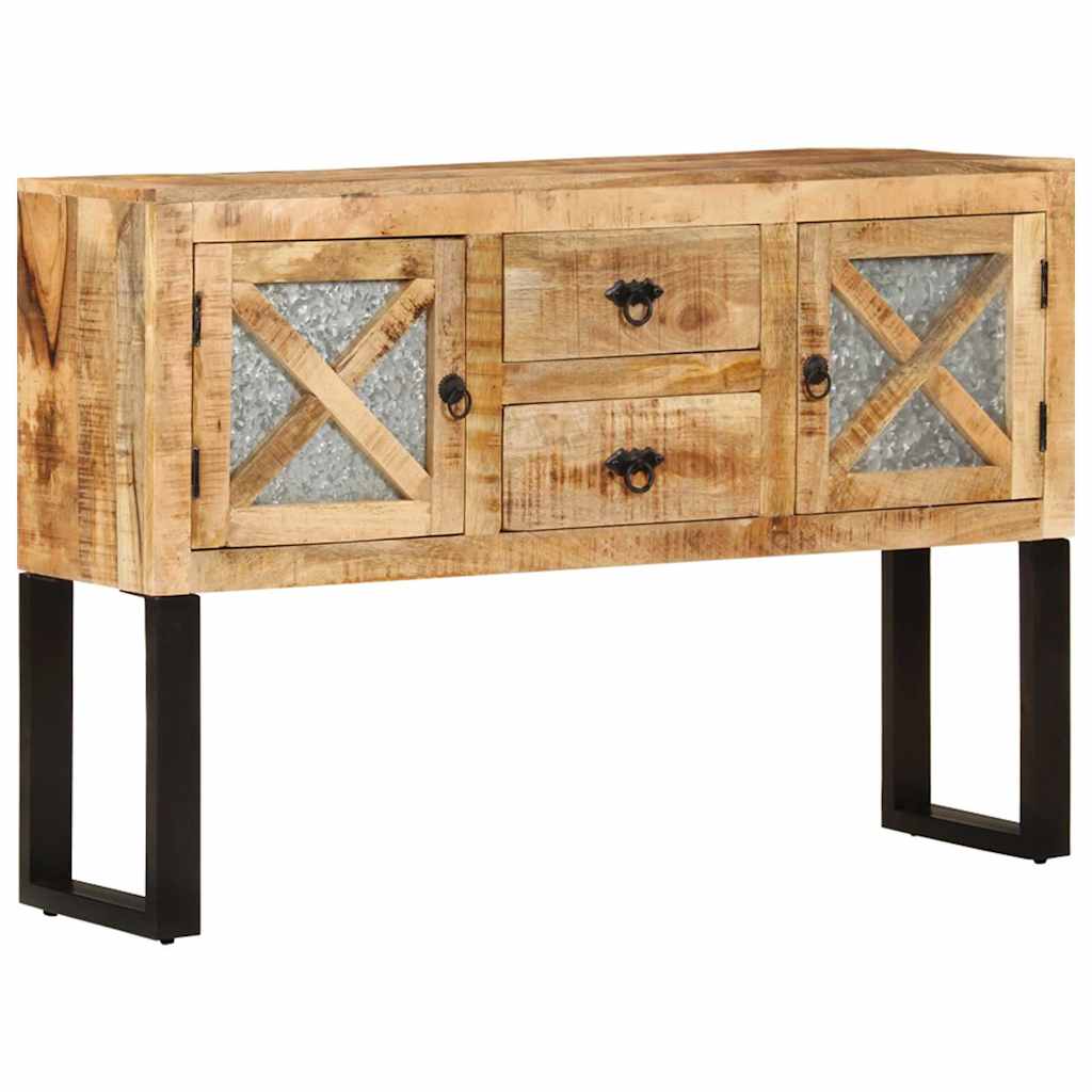 328275 vidaXL Sideboard 110x30x74 cm Rough Mango Wood 6