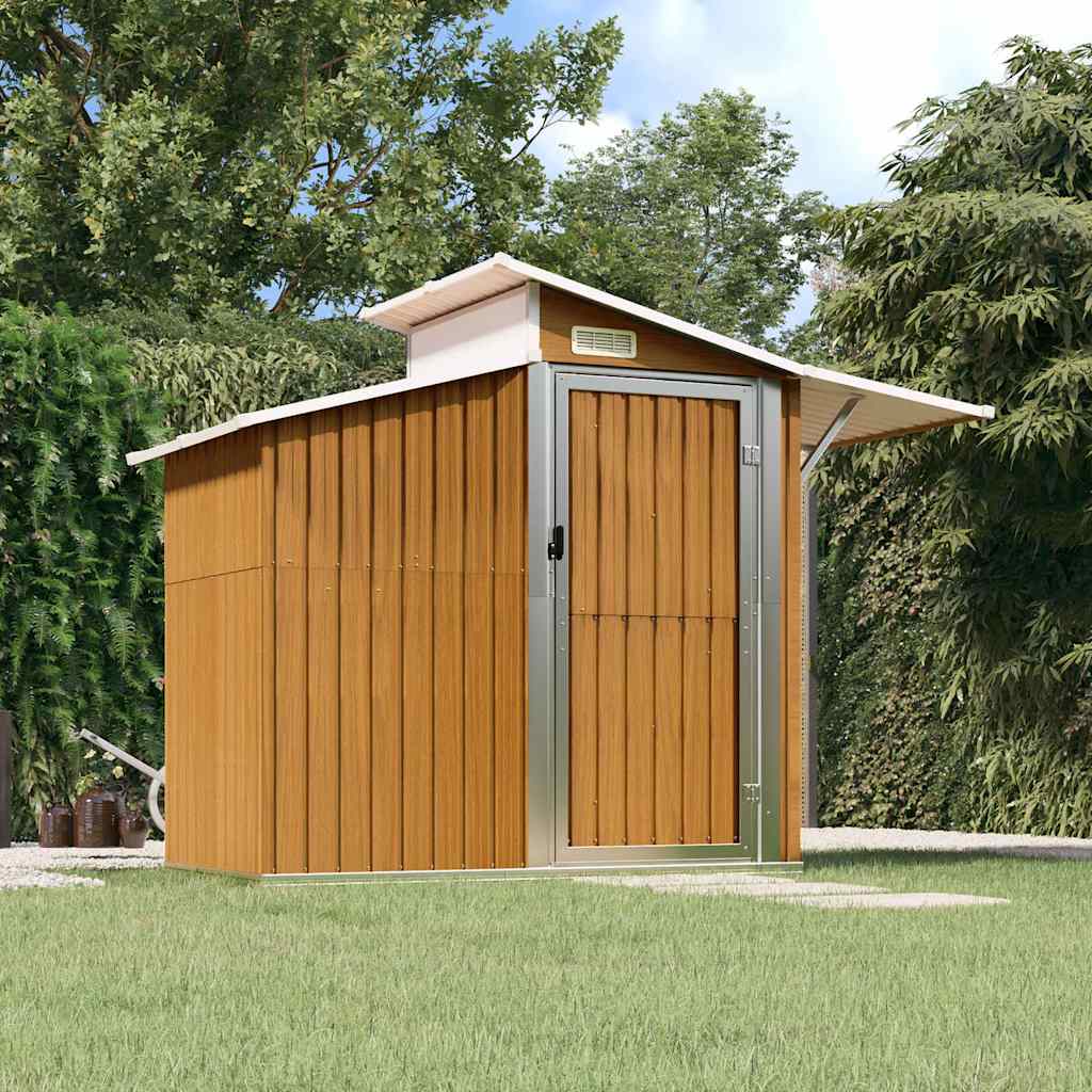 vidaXL Garden Shed 270x130x208.5 cm Galvanised Steel