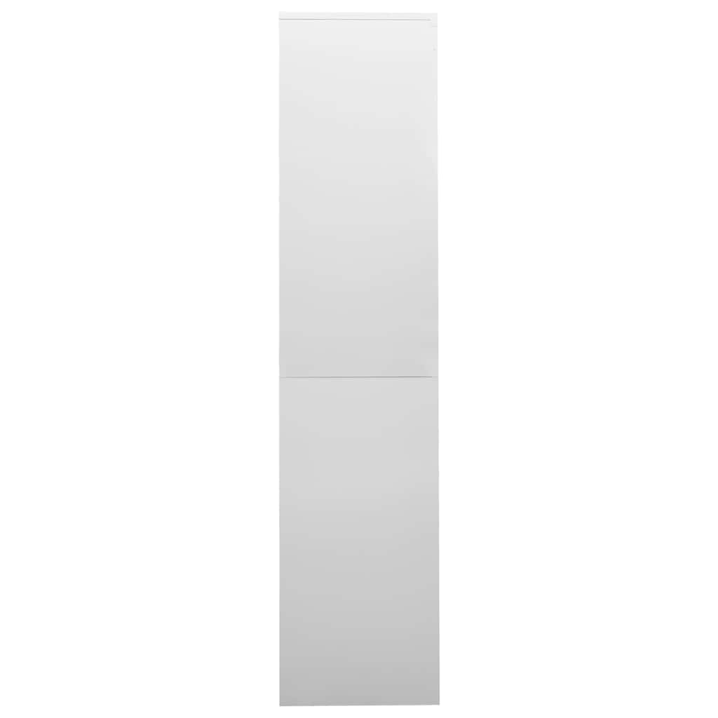 335959 vidaXL Office Cabinet with Sliding Door Light Grey 90x40x180 cm Steel 6