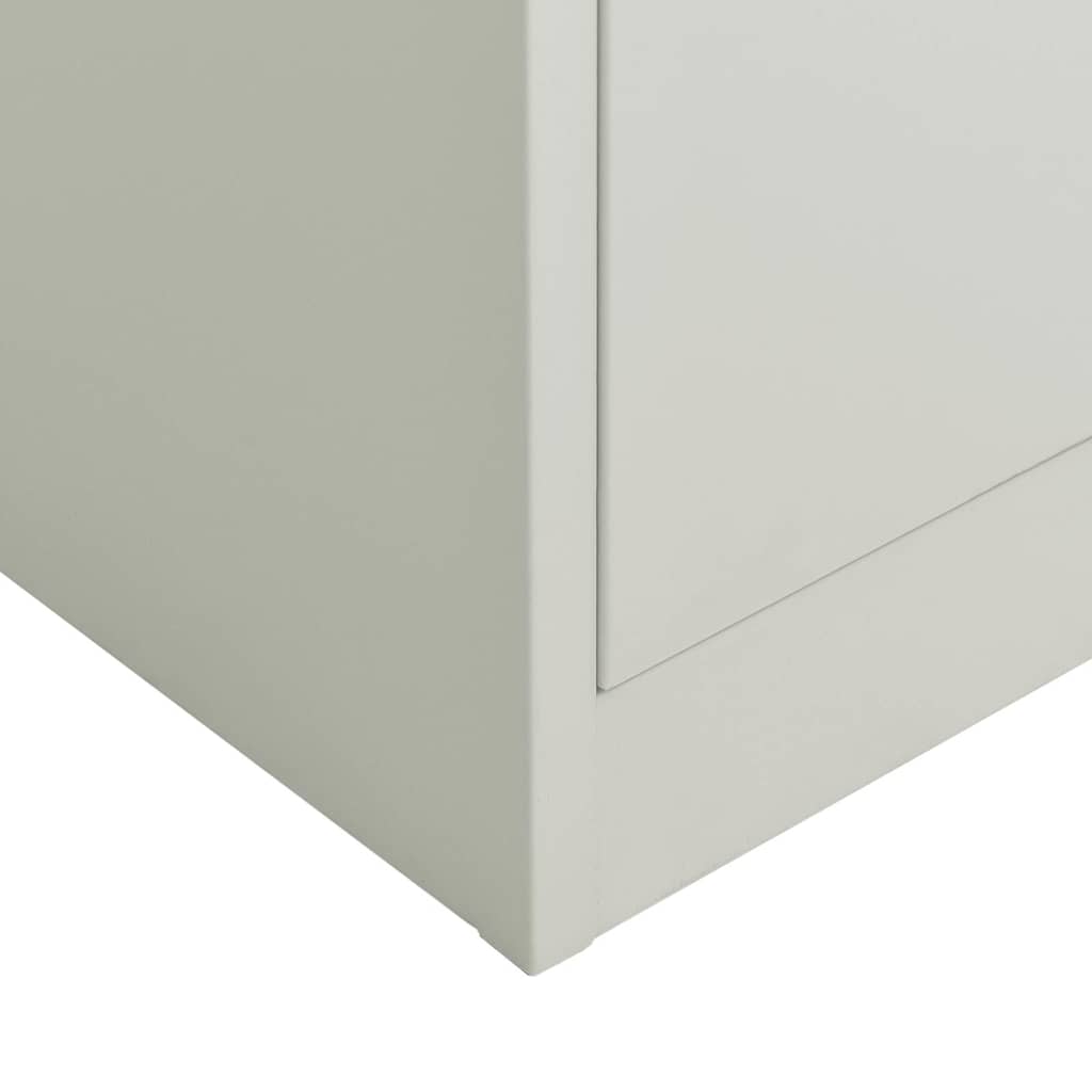 335971 vidaXL Locker Cabinet Light Grey 90x40x180 cm Steel 6
