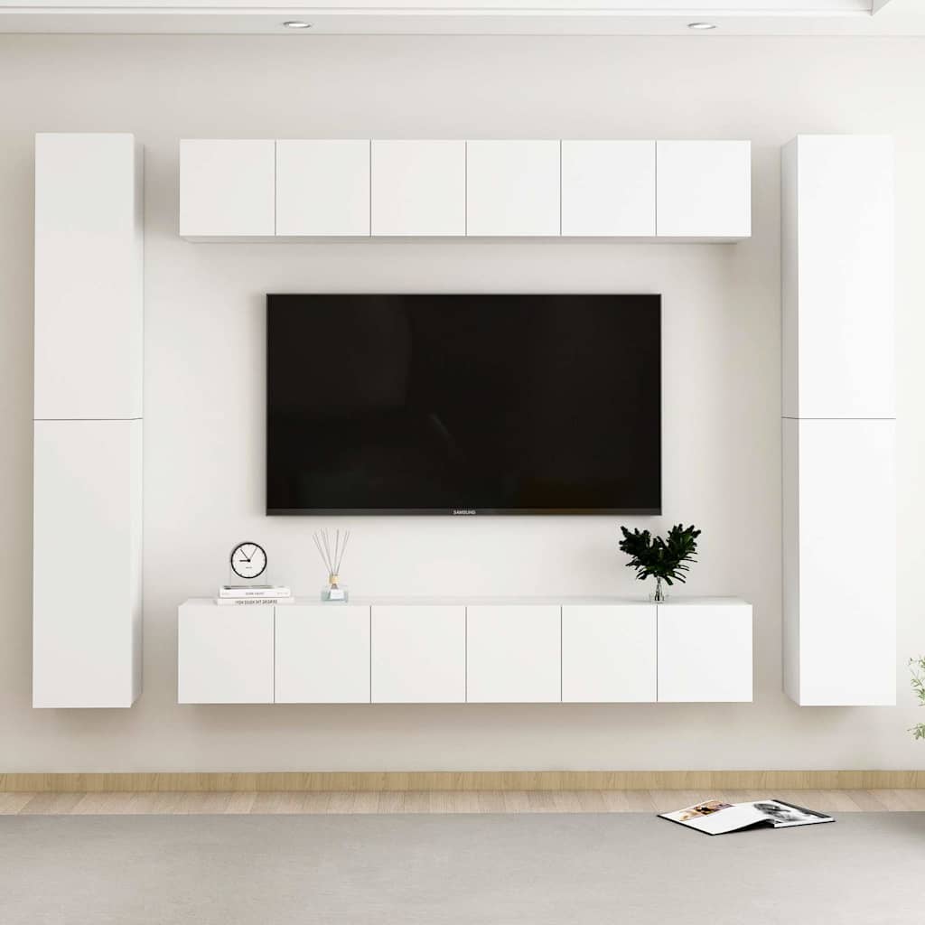 vidaXL TV Cabinet Set Engineered Wood 10