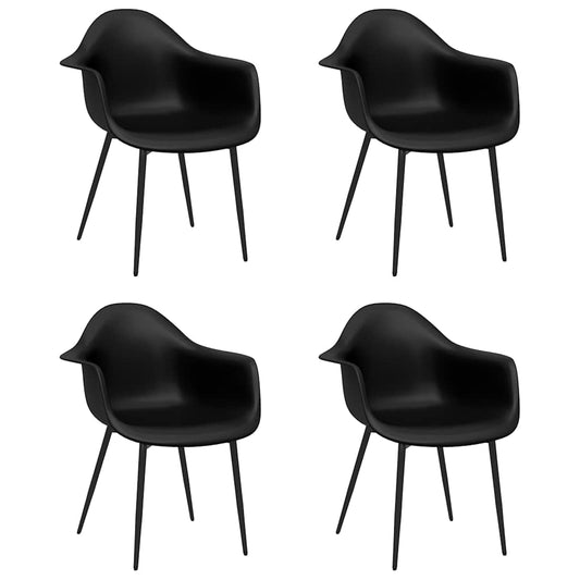 Dining Chairs PP Black 4