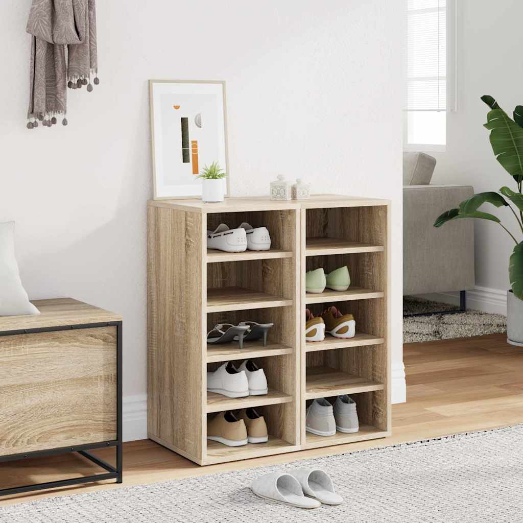 Shoe Cabinet Engineered Wood Width 31.5 cm Sonoma oak 2x shoe cabinet without door