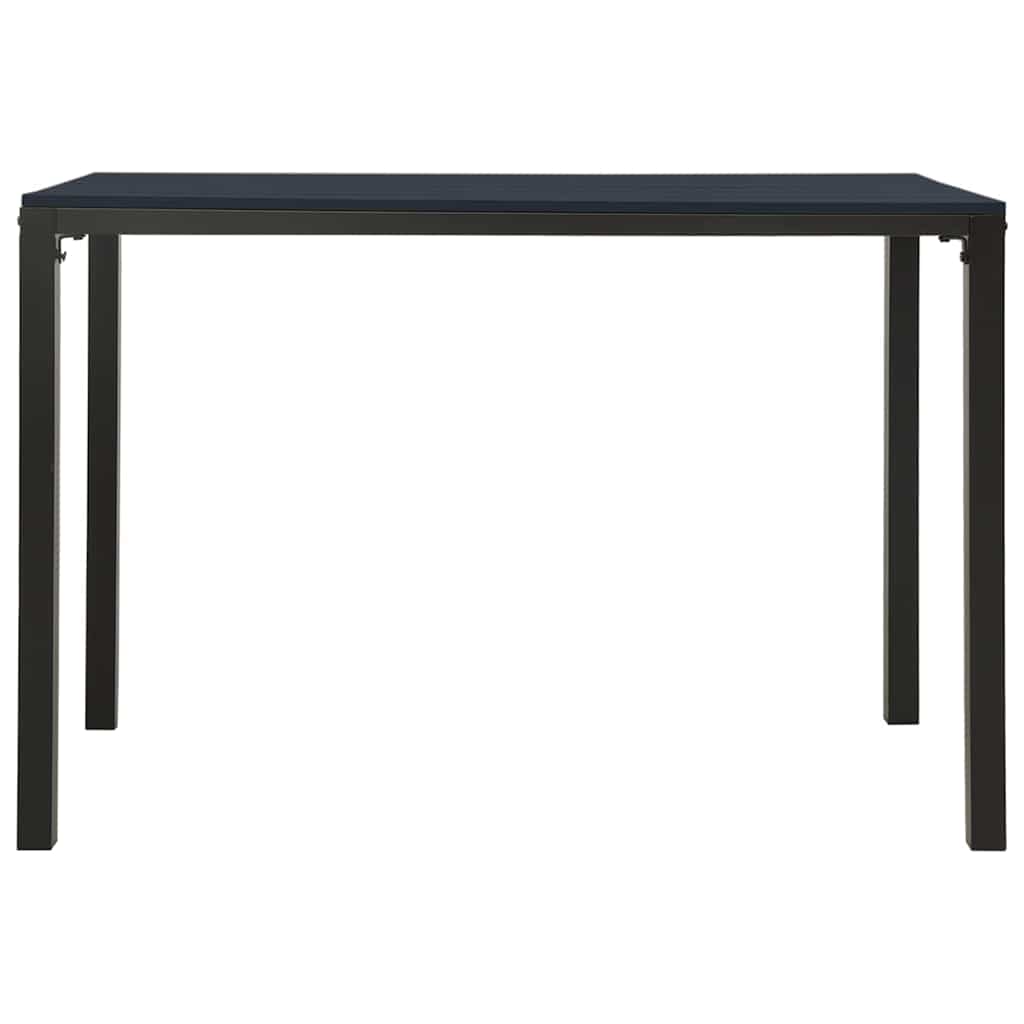 vidaXL 3 Piece Garden Dining Set Steel and WPC Black 6