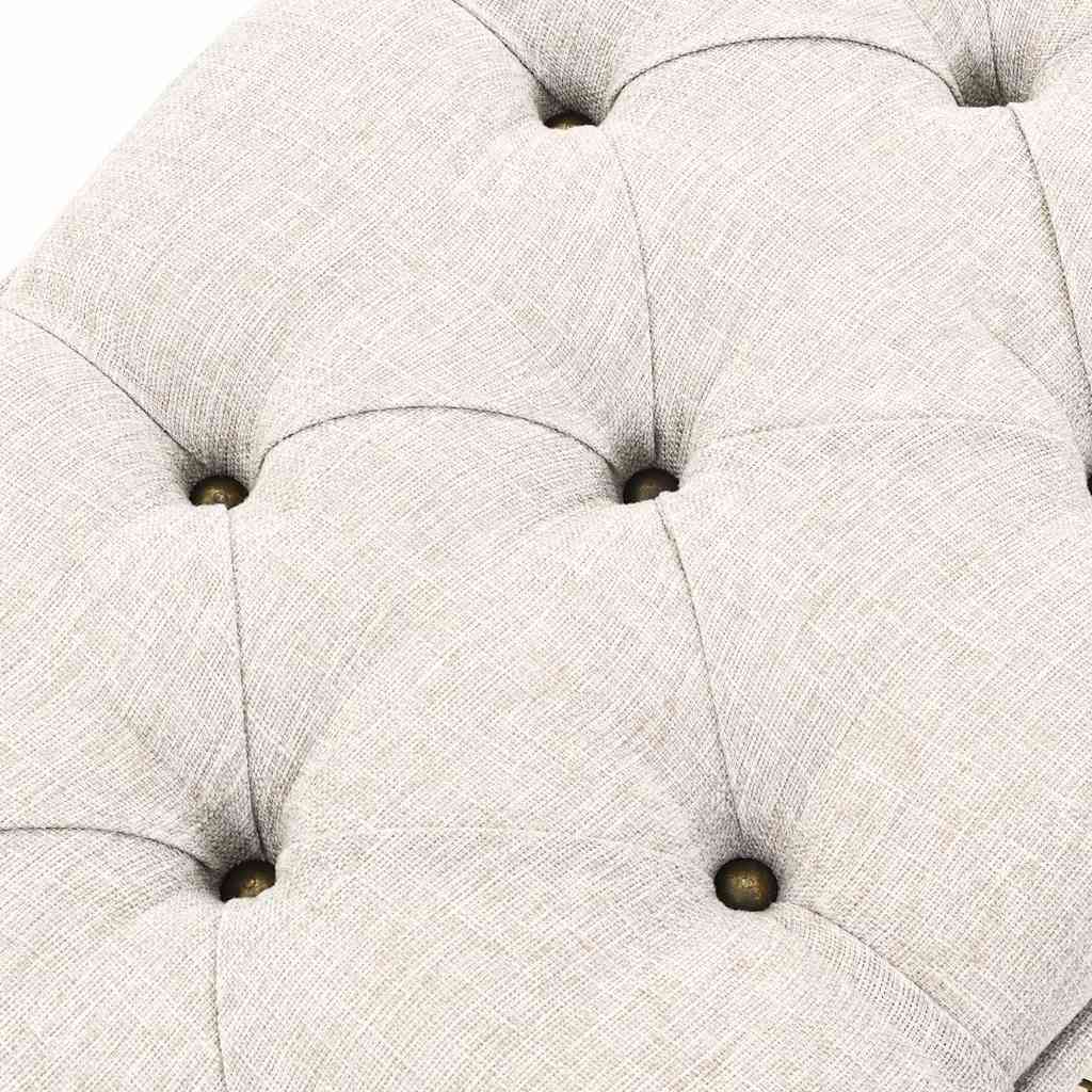vidaXL Storage Bench | Natural wood and grey fabric 6