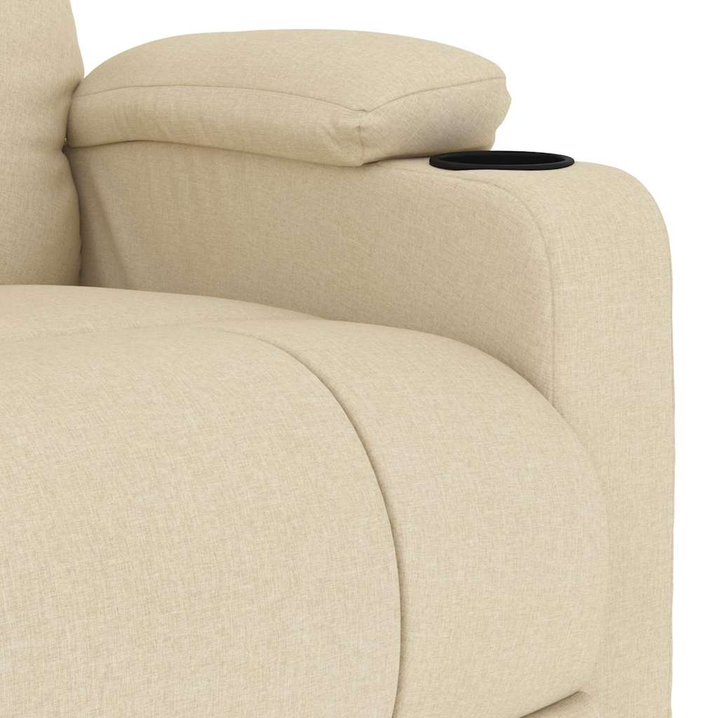 vidaXL Massage Chair Cream Fabric 6