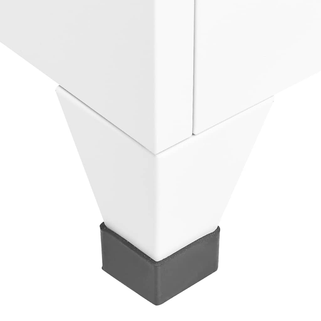 vidaXL Locker Cabinet White 90x45x180 cm Steel 6