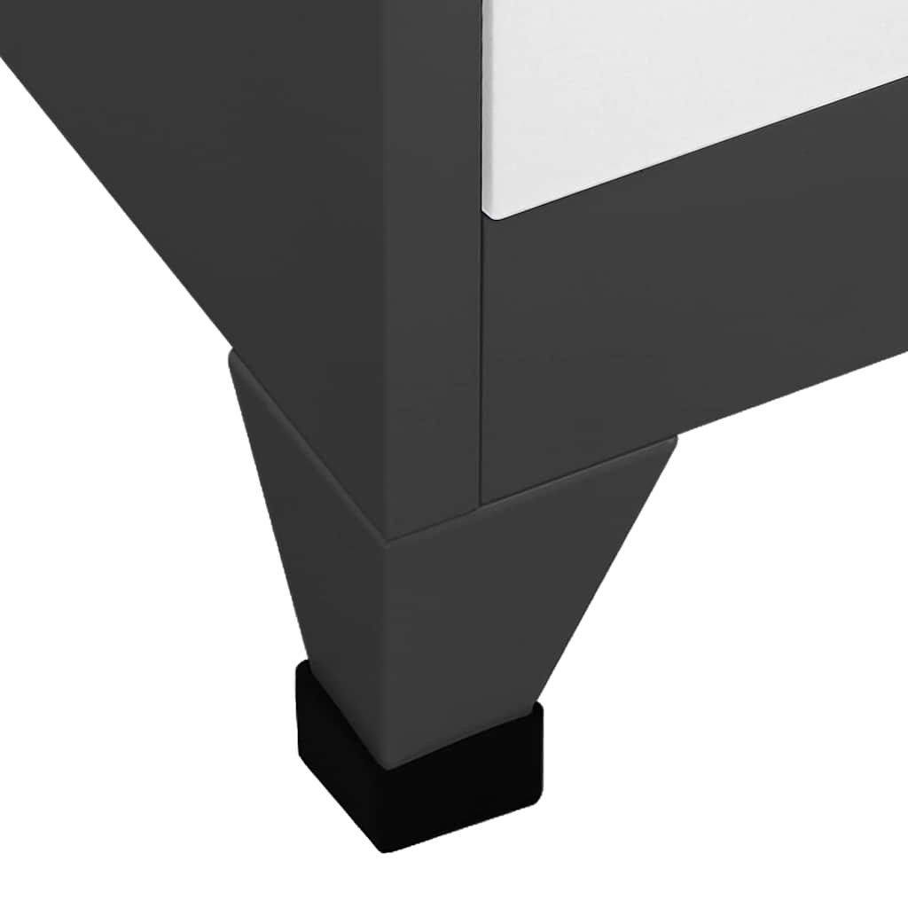 vidaXL Locker Cabinet Anthracite and White 90x40x180 cm Steel 6