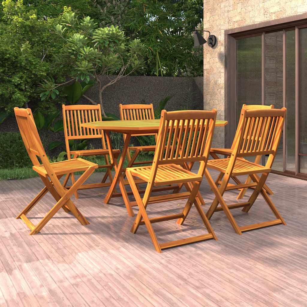 vidaXL 5 Piece Garden Dining Set Solid Acacia Wood