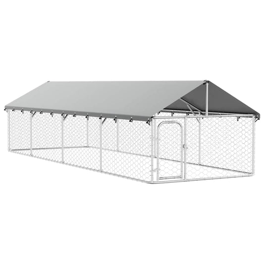 Outdoor Dog Kennel with Roof 200 cm