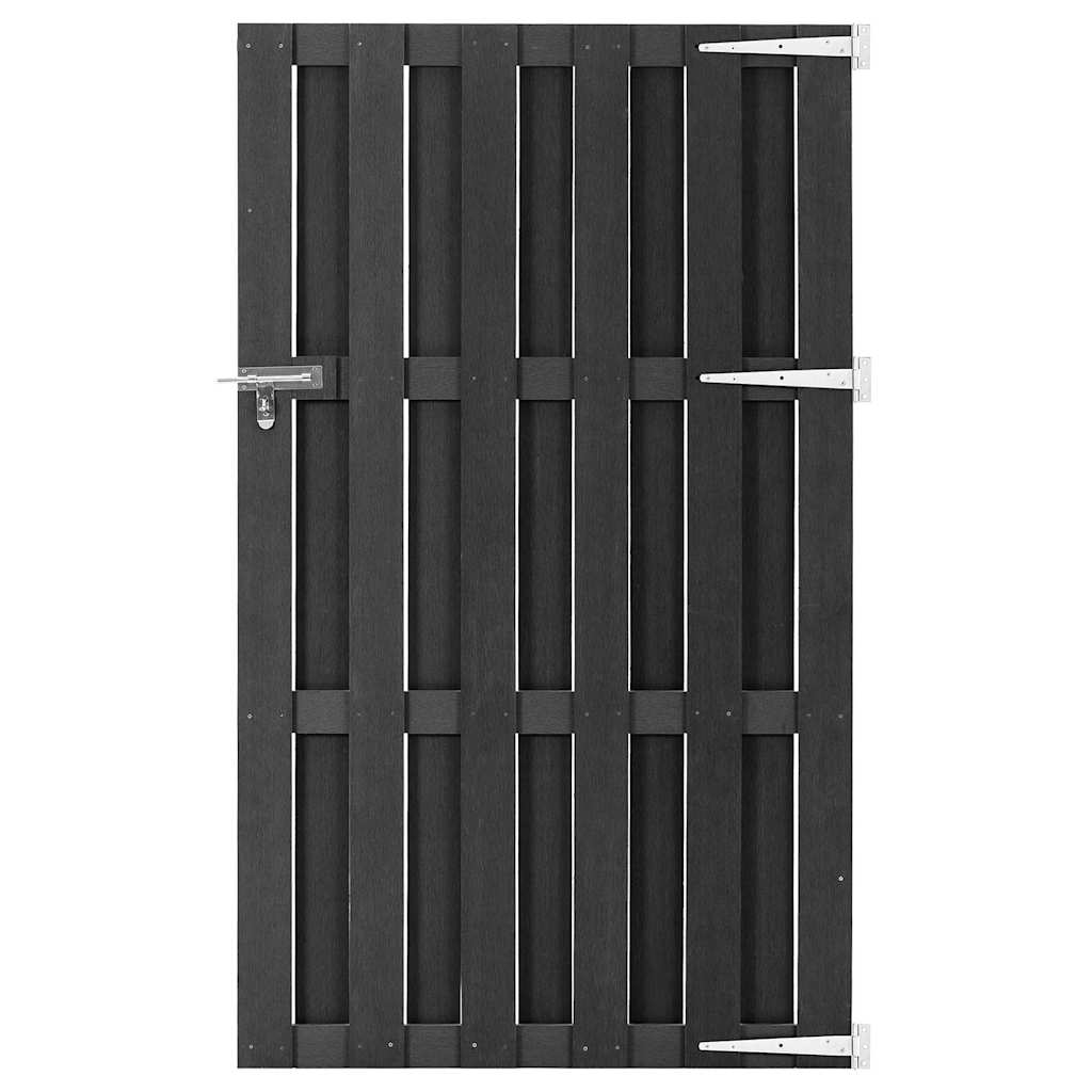 Garden Gate WPC and Aluminium Grey 100 x 180 cm