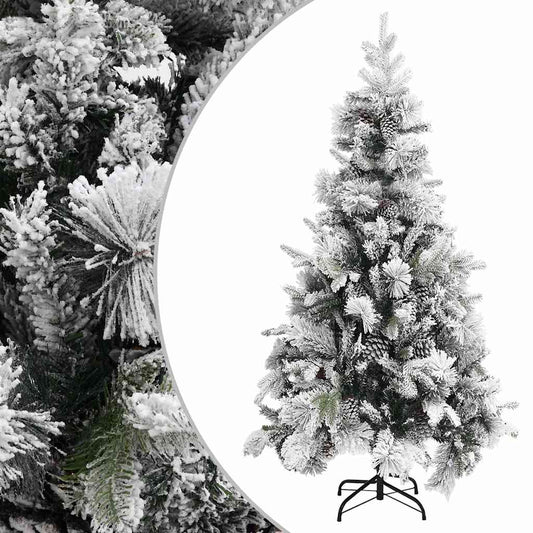 Christmas Tree with Flocked Snow&Cones 120 cm PVC&PE 225 cm 110 cm