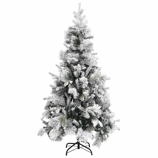 vidaXL Christmas Tree | Green and white | PVC and PE | Large | Collapsible 2