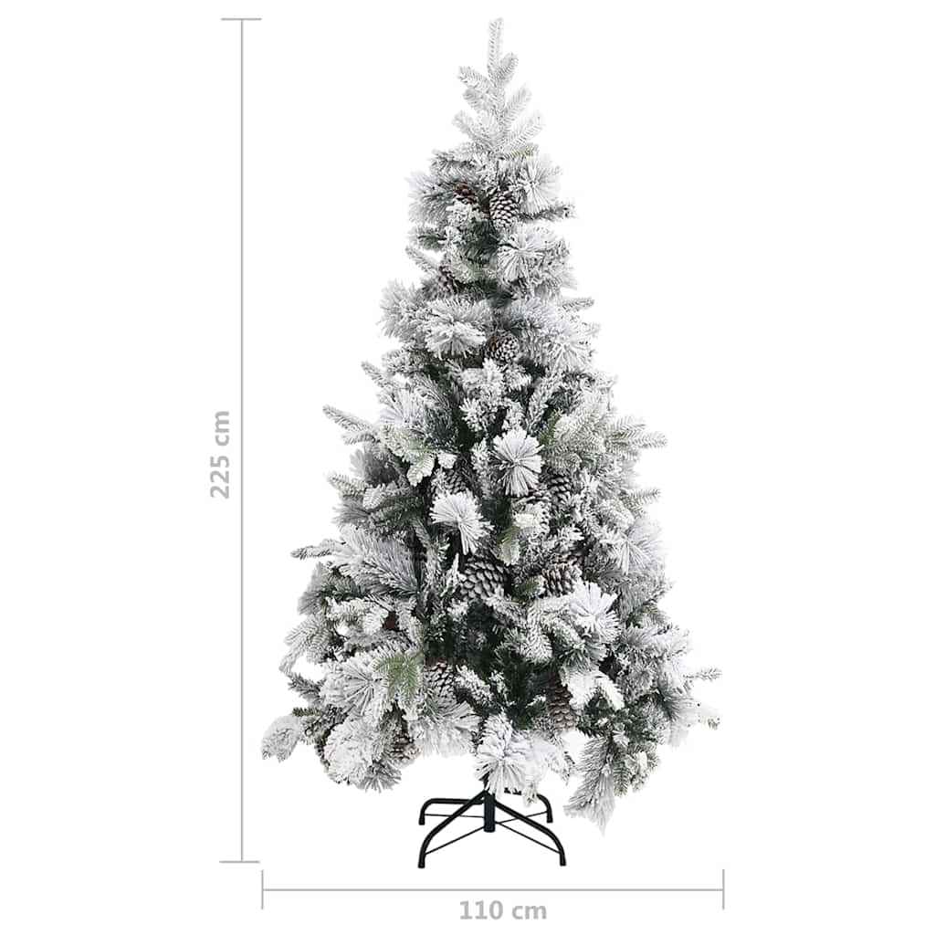 vidaXL Christmas Tree | Green and white | PVC and PE | Large | Collapsible 6