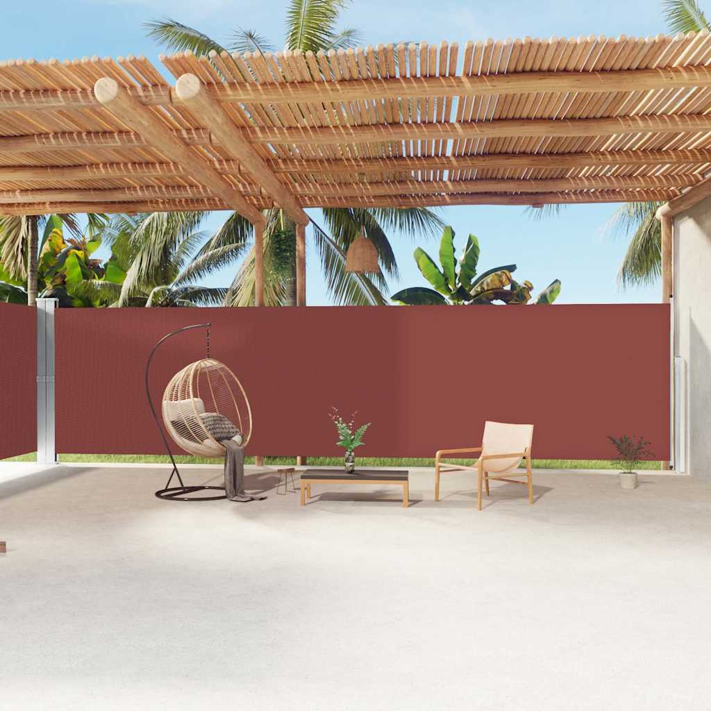 Retractable Side Awning Brown 100 x 600 cm – 200 x 1200 cm 200 x 1200 cm