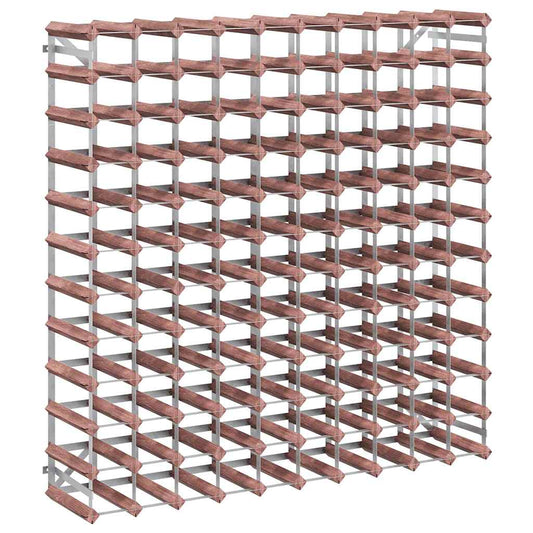 vidaXL Wine Rack for 120 Bottles Brown Solid Wood Pine 2