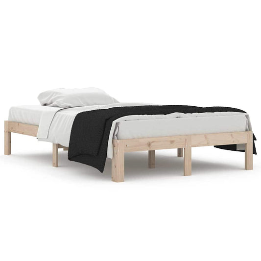 Bed Frame without Mattress Solid Wood Pine Natural 4ft small double