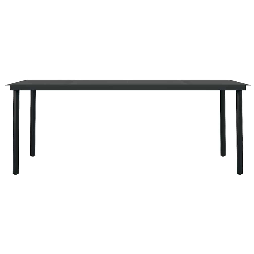 vidaXL 7 Piece Garden Dining Set Black 6