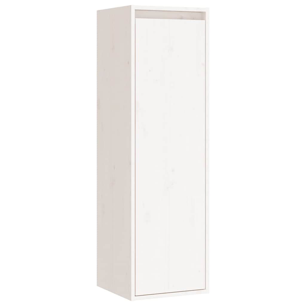 vidaXL 8 Piece Wall-mounted TV Cabinet Set White Solid Wood Pine 6