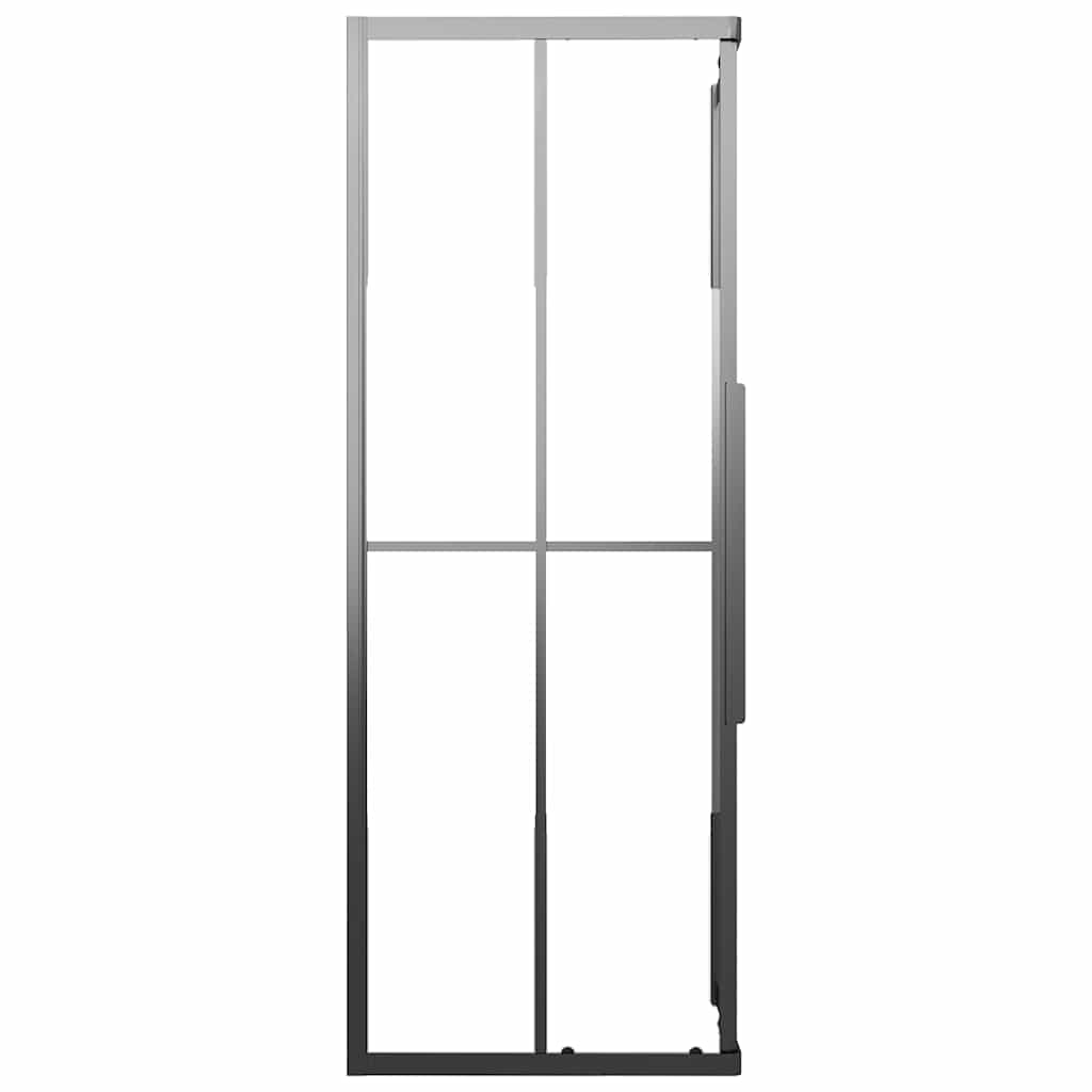 vidaXL Shower Cabin Half Frosted ESG 80x80x180 cm Black 6