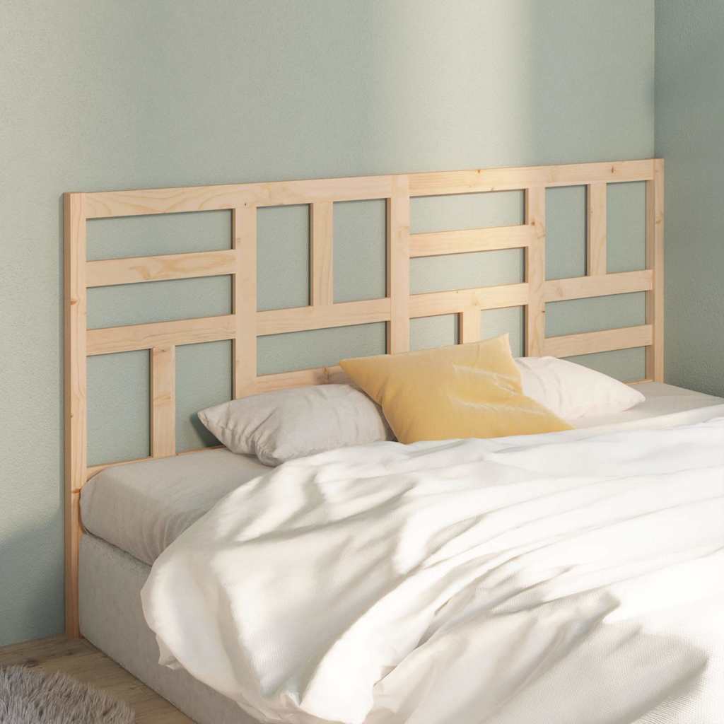 Bed Headboard 81x4x104 cm Solid Wood Pine Natural 206 x 104 cm