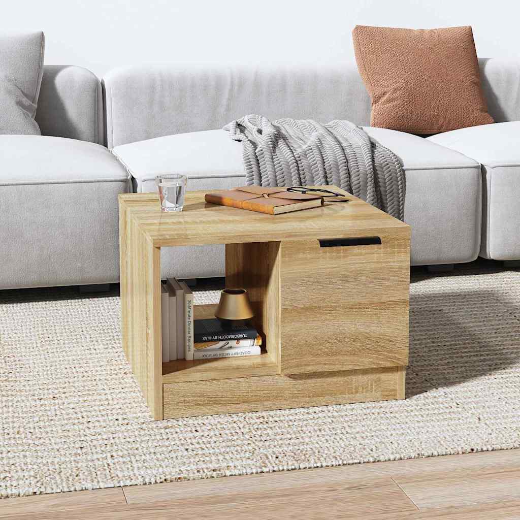 Coffee Table 50x50x36 cm Engineered Wood Sonoma oak