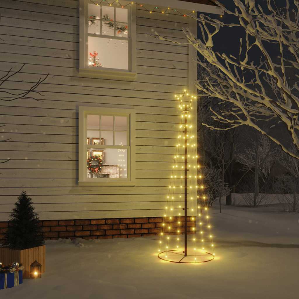 vidaXL Christmas Cone Tree 108 LEDs 70x180 cm