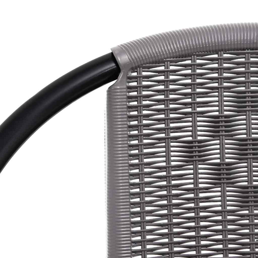 vidaXL Garden Chairs 8 pcs Plastic Rattan and Steel 110 kg 6