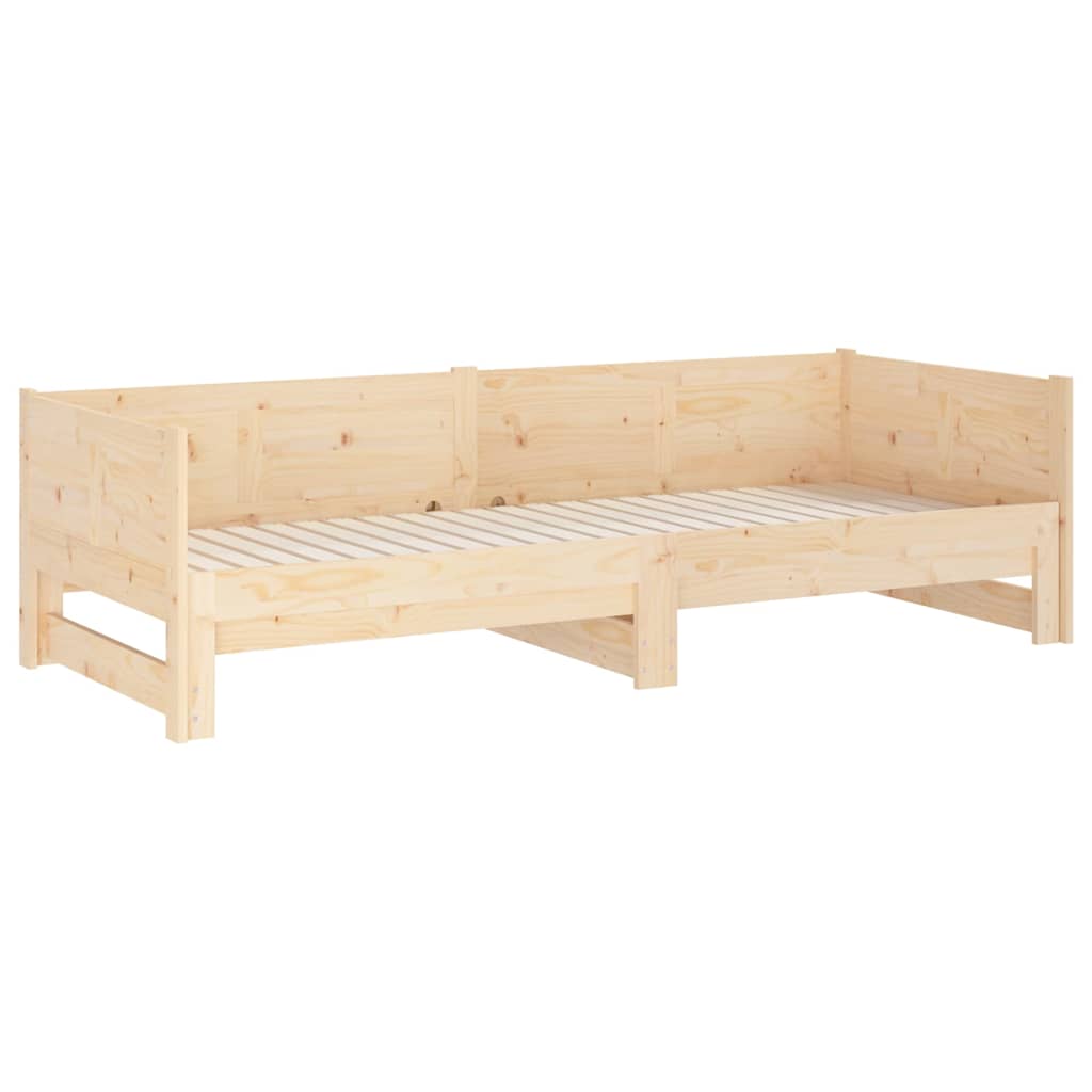 vidaXL Pull-out Day Bed without Mattress Solid Wood Pine 2x(90x190) cm 6