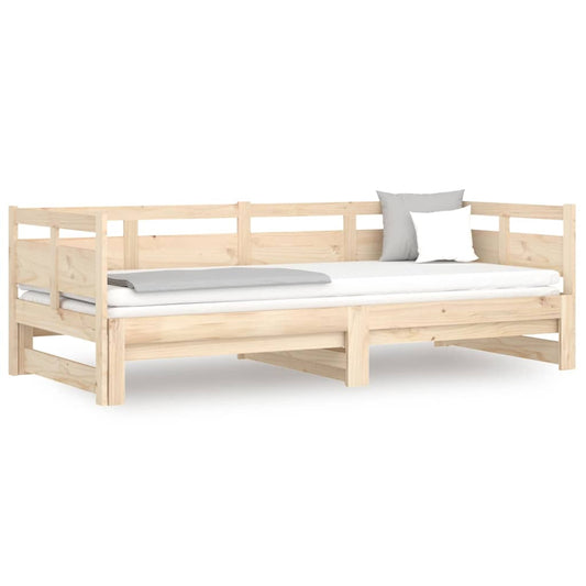Pull-out Day Bed without Mattress 2x(80x200) Natural 80 cm