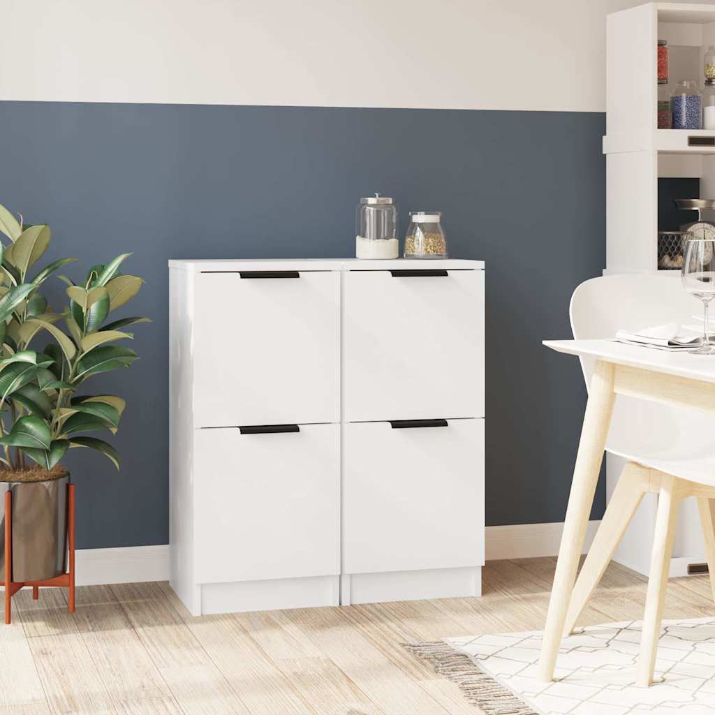 Sideboard 30x30x70 cm Engineered Wood White 2