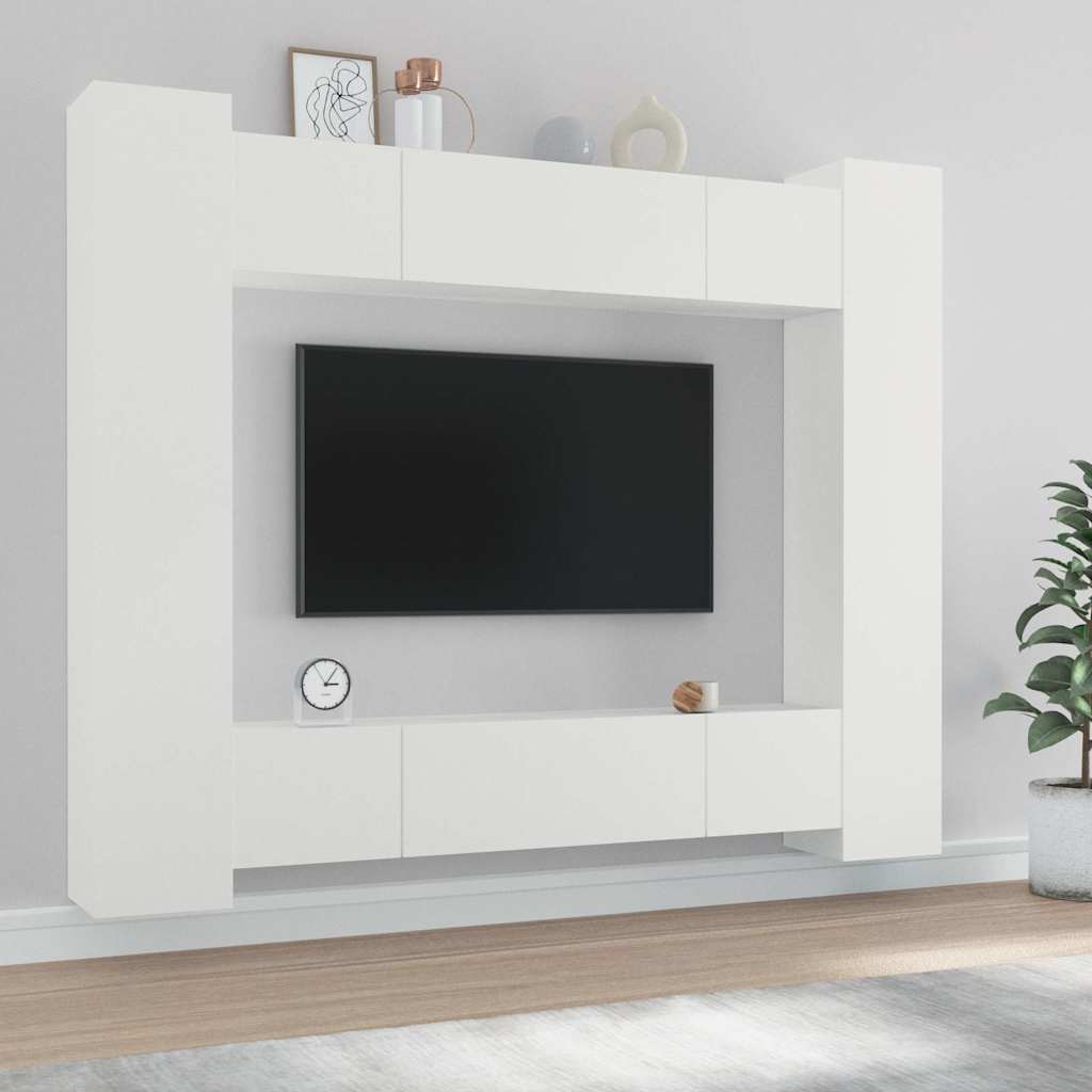 vidaXL TV Cabinet Set Engineered Wood