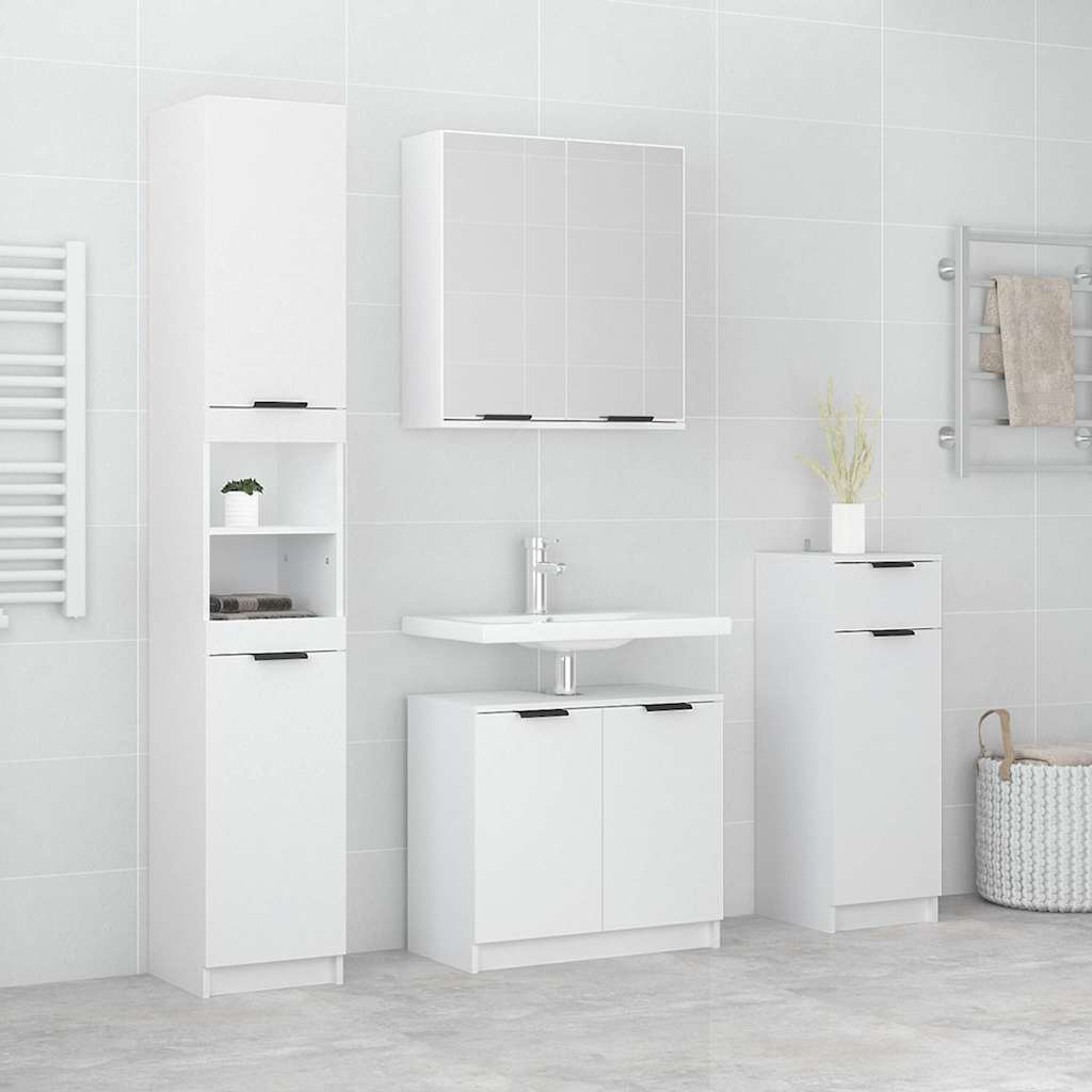 vidaXL 4 Piece Bathroom Cabinet Set Engineered Wood