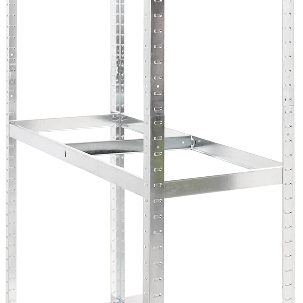 5-Layer Corner Shelf Steel&Engineered Wood Silver 110 x 40 x 200 cm