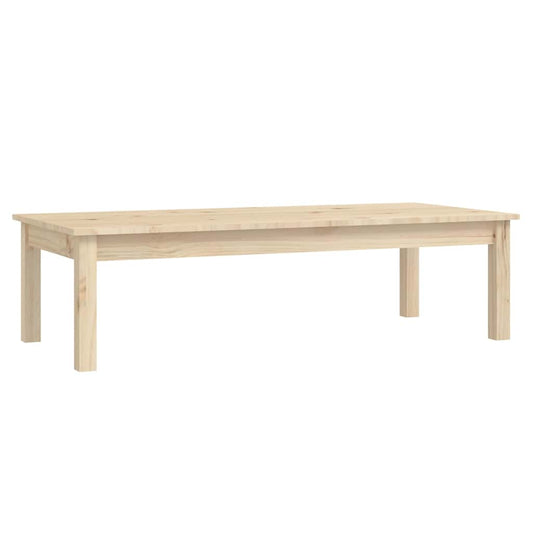 Coffee Table Solid Wood Pine Height 30 cm Natural