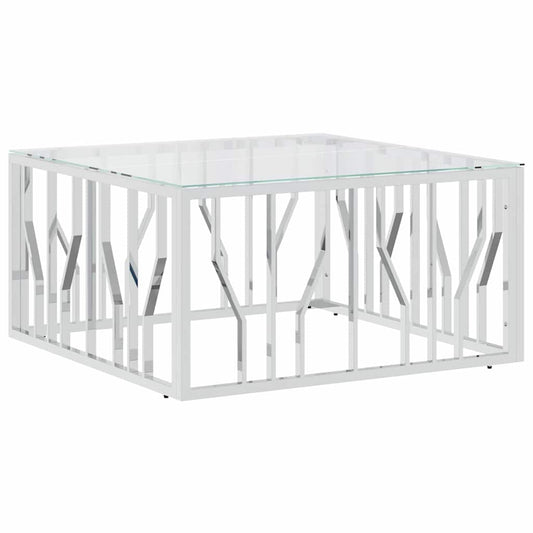 Coffee Table 80x80x40 cm Stainless Steel Silver