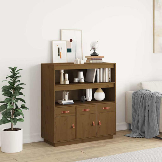 Highboard 100x40x108,5 cm Solid Wood Pine Honey brown