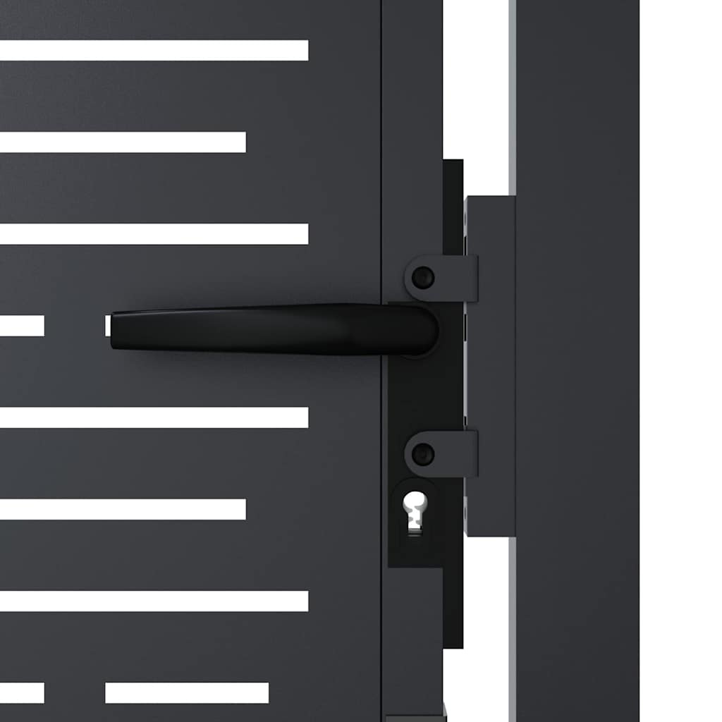 vidaXL Garden Gate Anthracite 100x175 cm Steel Square Design 6