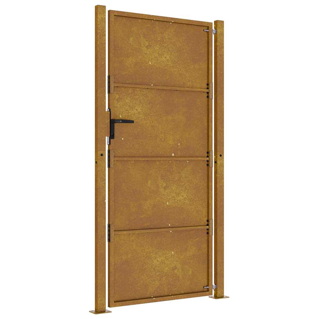 vidaXL Garden Gate 100x200 cm Corten Steel 6