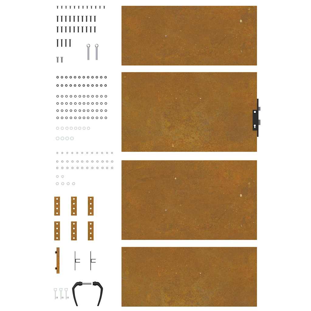 vidaXL Garden Gate 85x200 cm Corten Steel 6