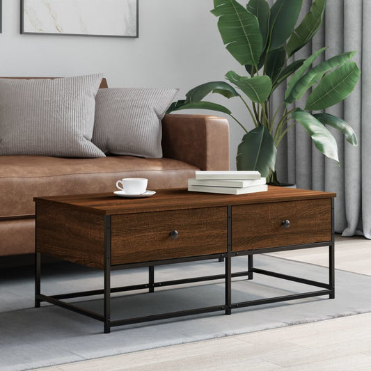 Coffee Table 51x51x40 cm Engineered Wood Brown oak