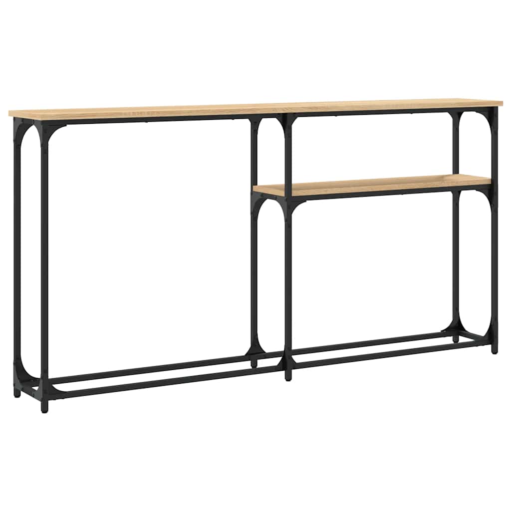 Console Table 90x22,5x75 cm Engineered Wood Sonoma oak