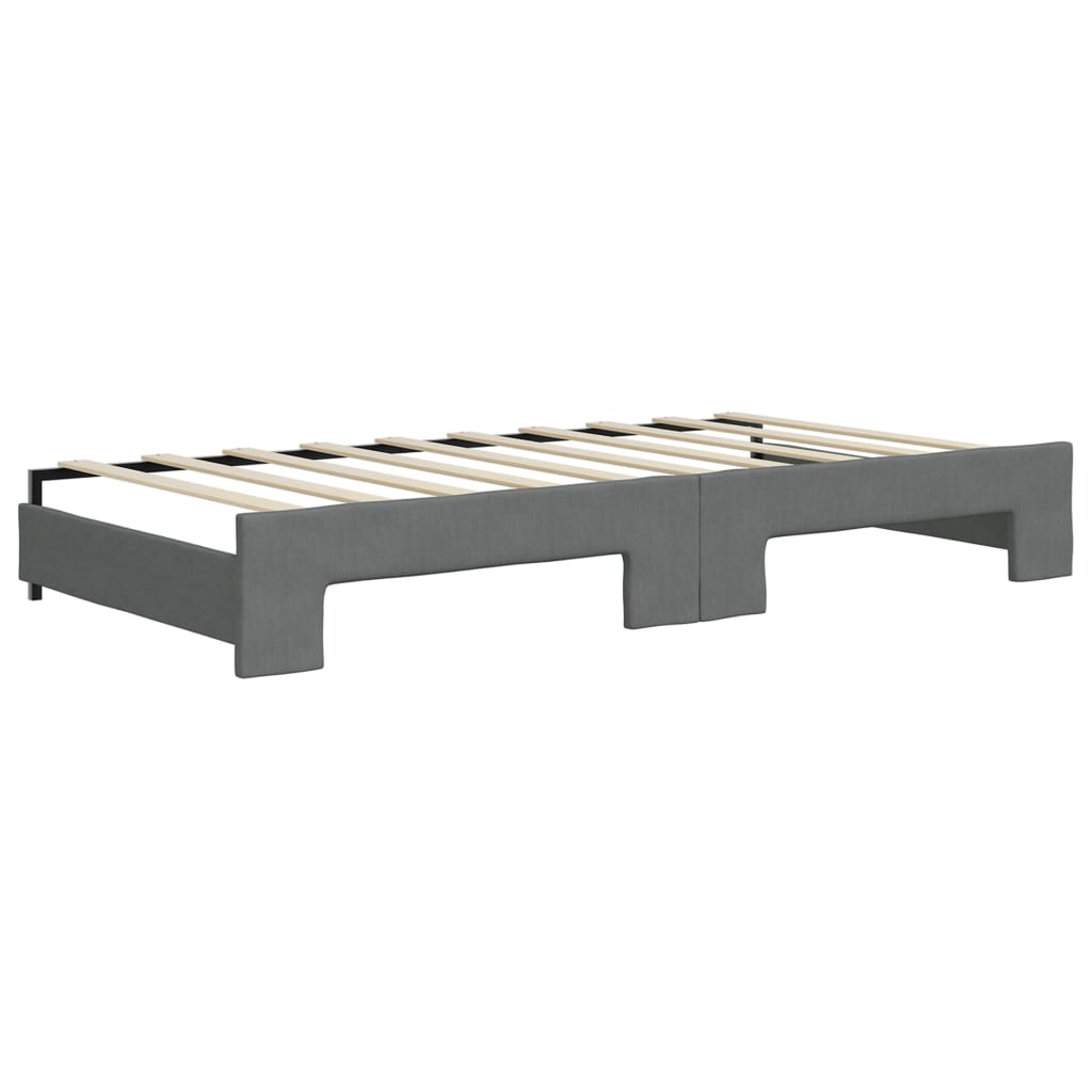 vidaXL Daybed with Trundle&Drawers without Mattress Dark Grey 90x190cm 6