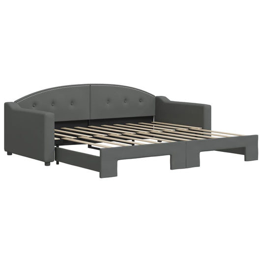 Daybed 90x190 cm Fabric With trundle