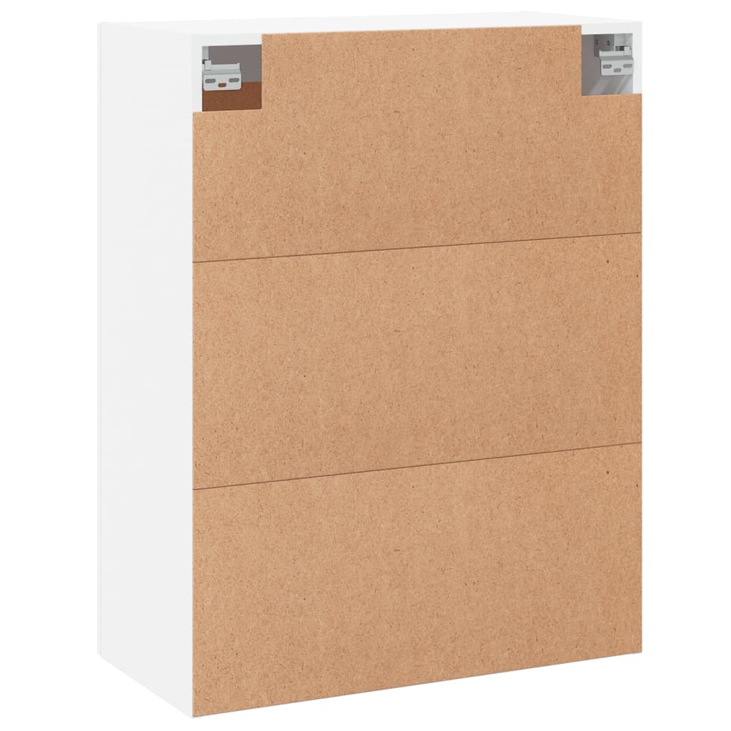 Wall Mounted Cabinets 2 pcs Engineered Wood Tube Gold White