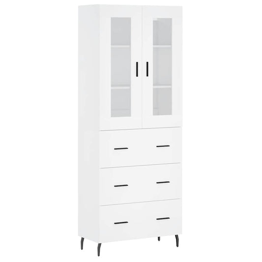 vidaXL Highboard White 69.5x34x180 cm Engineered Wood 2