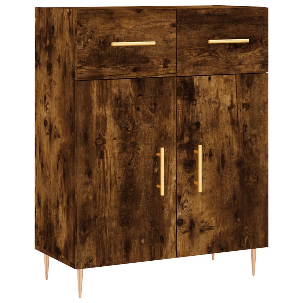 vidaXL Highboard Smoked Oak 69,5x34x180 cm Engineered Wood 6
