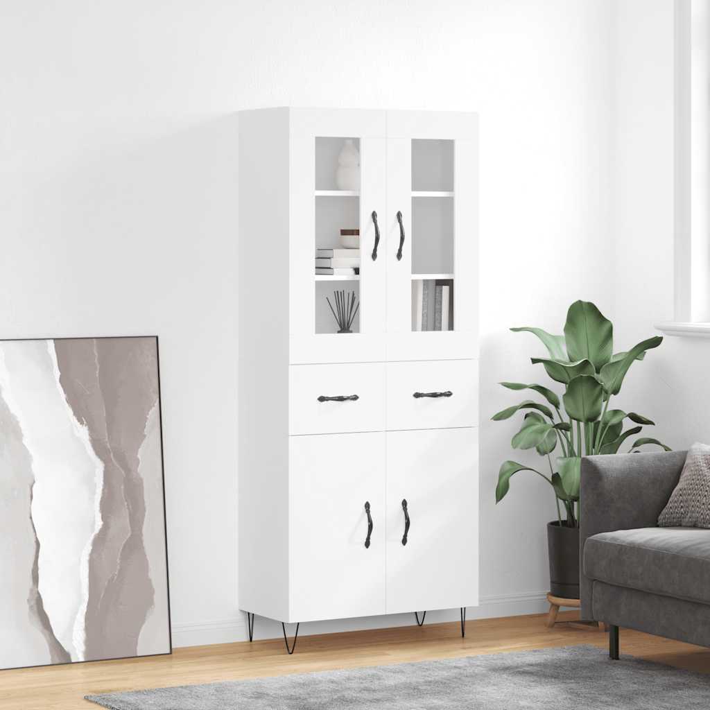 vidaXL Highboard 69.5x34x180 cm Engineered Wood 2 doors 2 drawers