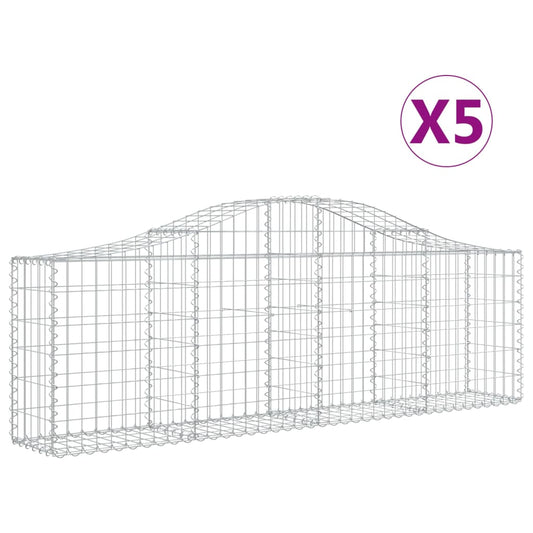 Arched Gabion Baskets Galvanised Iron 5 200 x 30 x 40/60–200 x 50 x 220/240 cm 200 x 30 x 60/80 cm